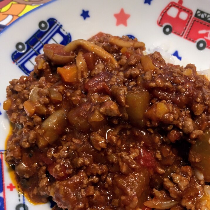 茄子とハチミツの挽肉カレー